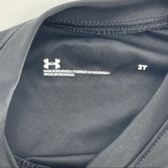 Under Armour Black Short Sleeve Logo T-Shirt Sz 2T - Picture 5 of 6